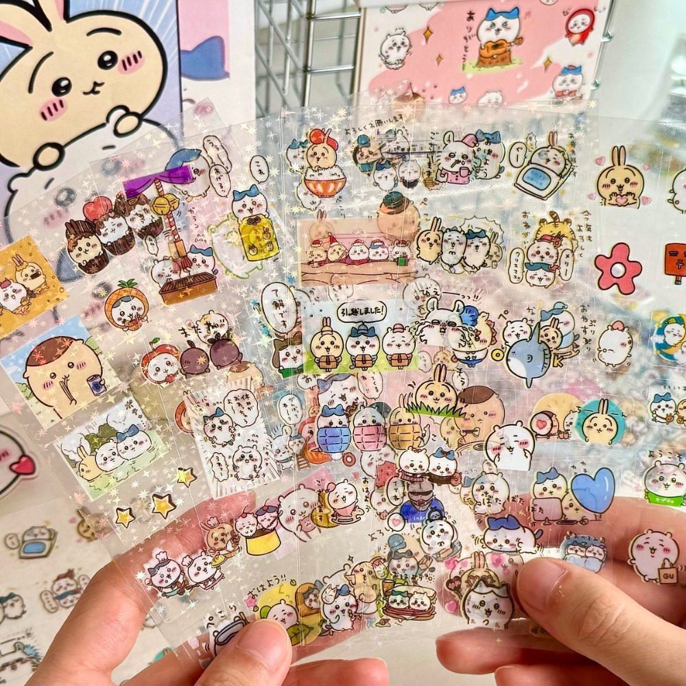 Laptop Accessories Toys - 30Pcs Chiikawa Laser Stickers Cartoon Waterproof
