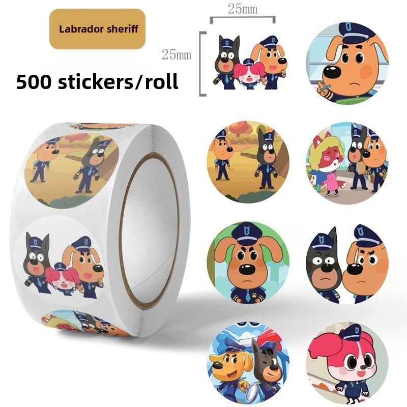 Laptop Accessories Aesthetic - Sheriffs Labradors Cute Character Roll Stickers