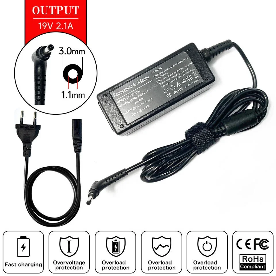 19V 2.1A 40W Laptop Ac Adapter - огляд і ціна Laptop Accessories Shop