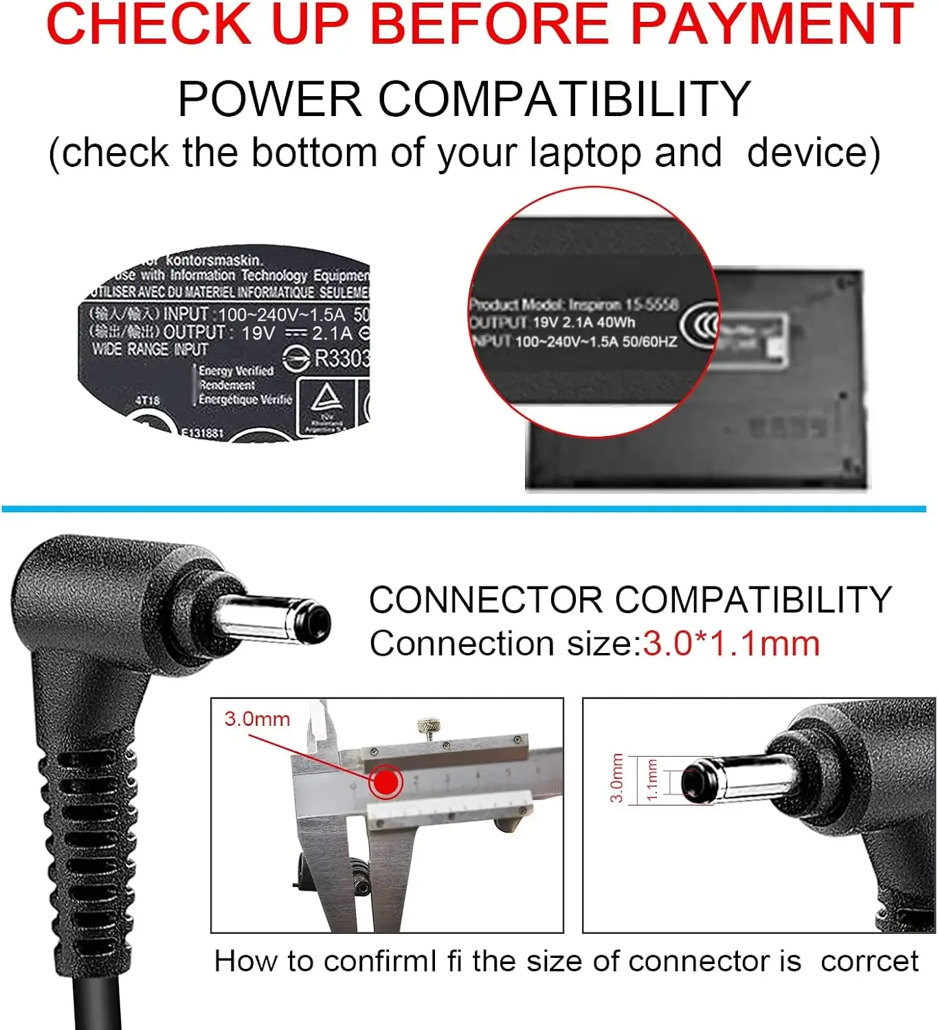 19V 2.1A 40W Laptop Ac Adapter - огляд і ціна Laptop Accessories Shop