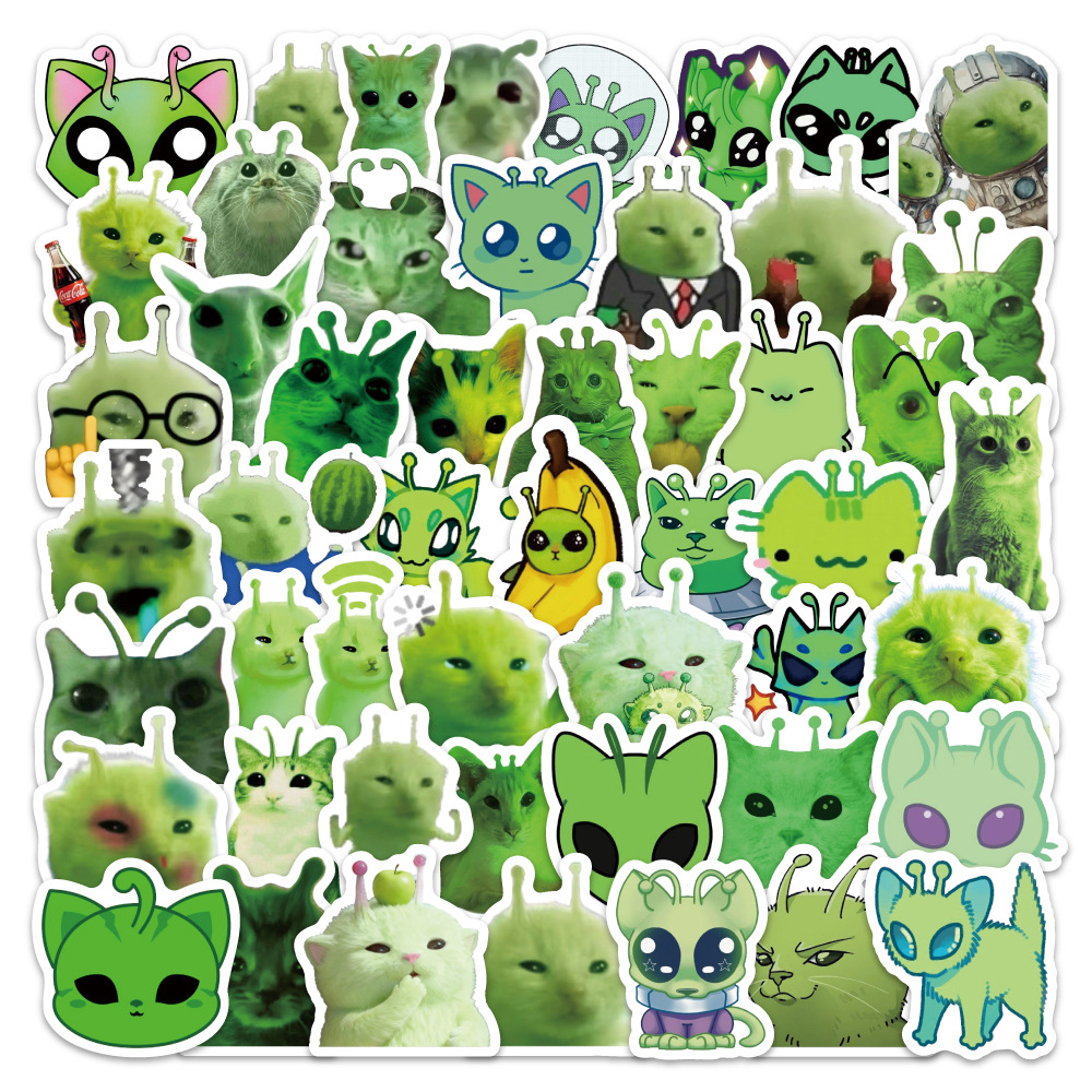 100pcs Fun Alien Cat Emoji Sti - огляд і ціна Laptop Accessories Toy