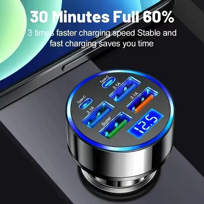 300W PD Car Charger 6 Ports Fa - огляд і ціна Usb C Power Adapter