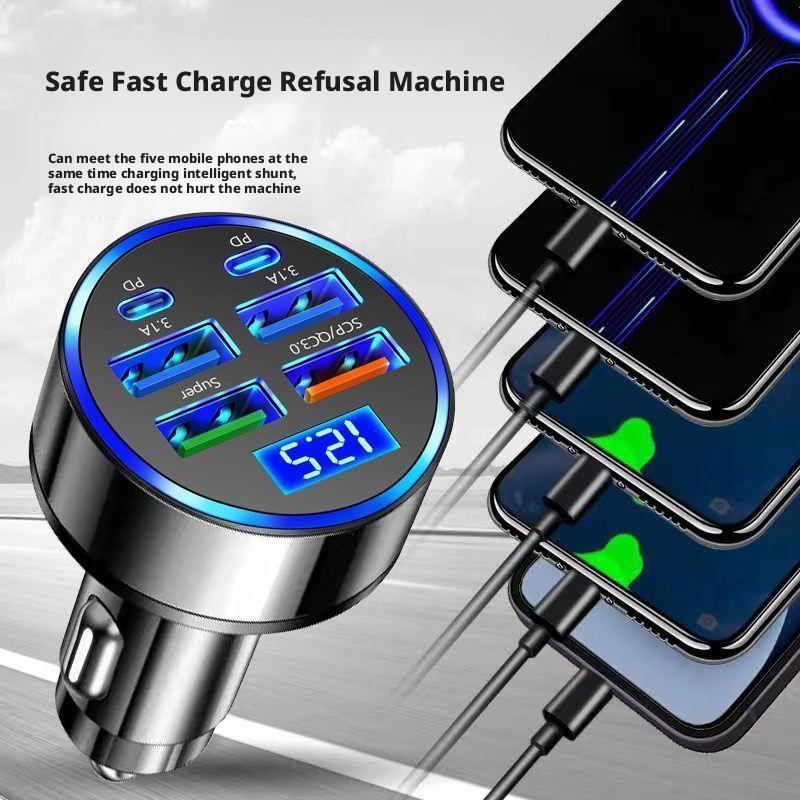 300W PD Car Charger 6 Ports Fa - огляд і ціна Usb C Power Adapter