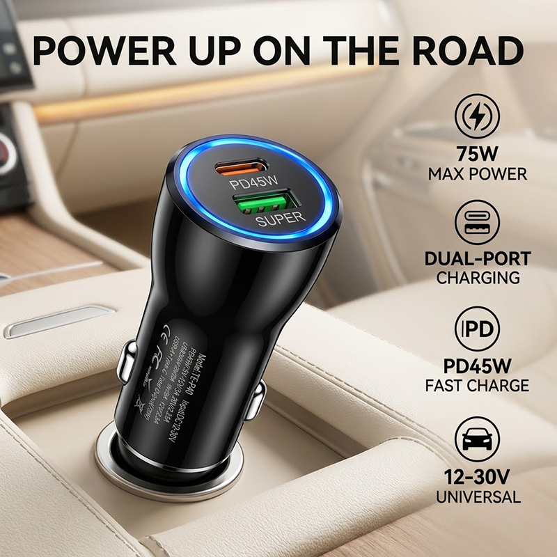 Dual Port 45W USB C Car Charge - огляд і ціна Usb C Power Adapter