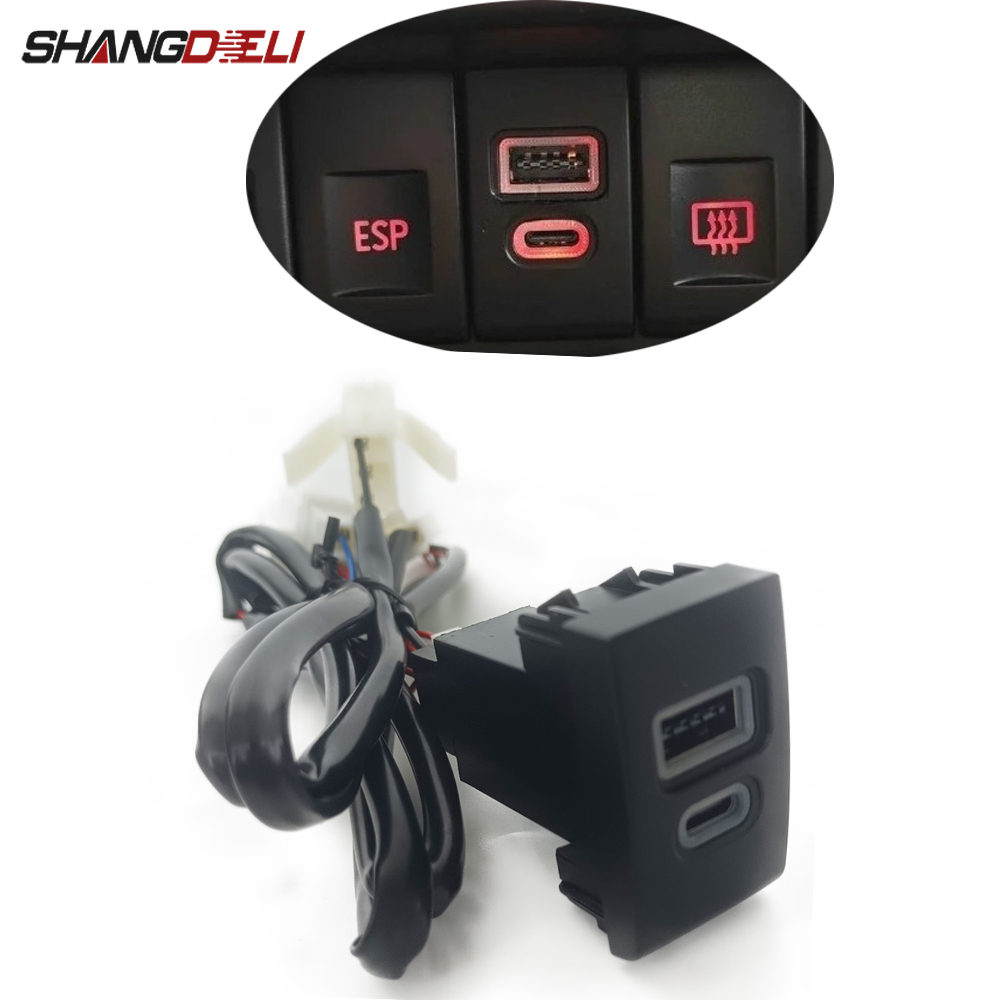 1PC Car Charger Socket QC3.0 D - огляд і ціна Usb C Power Adapter