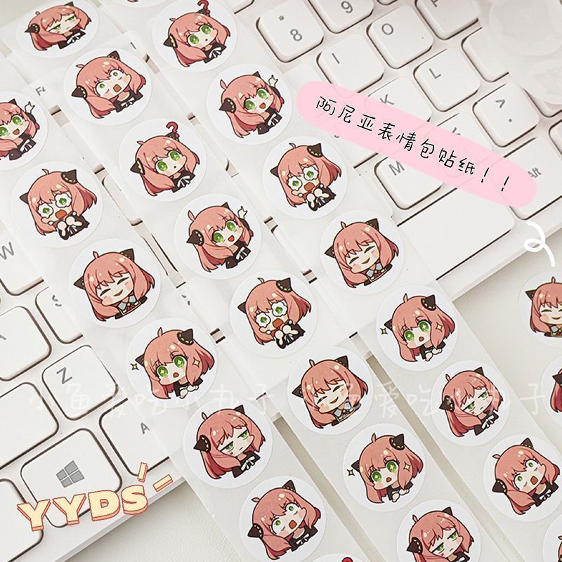 500PCS Spy Family Ania Cute Cu - огляд і ціна Laptop Accessories Cover
