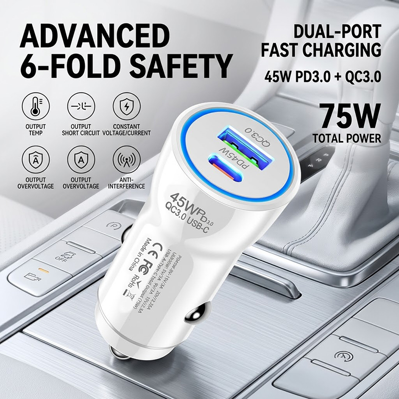 Fast Charging 45W Car Charger  - огляд і ціна Usb C Power Adapter