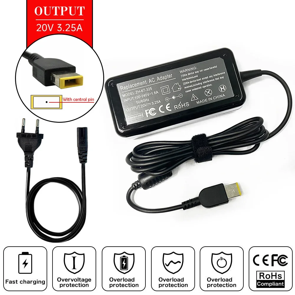 20V 3.25A Laptop AC Adapter Ch - огляд і ціна Laptop Accessories Shop