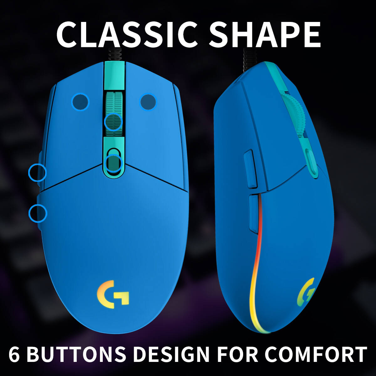 Logitech G203 Wired Gaming Mou - огляд і ціна Logitech Mouse G203
