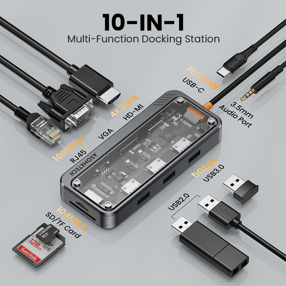 10 In 1 Hub Usb 3.0 Type C To  - огляд і ціна Apple Accessories Laptop