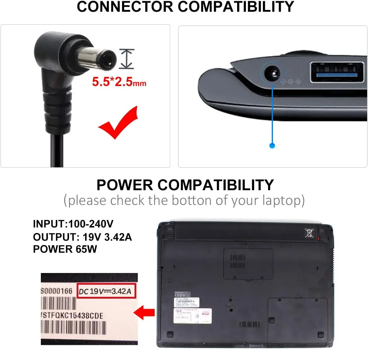 19V 3.42A 65W Laptop Ac Adapte - огляд і ціна Laptop Accessories Shop