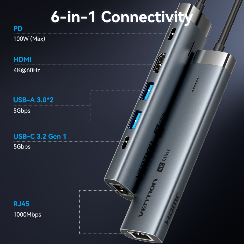 Vention USB C HUB Type C to HD - огляд і ціна Apple Accessories Laptop